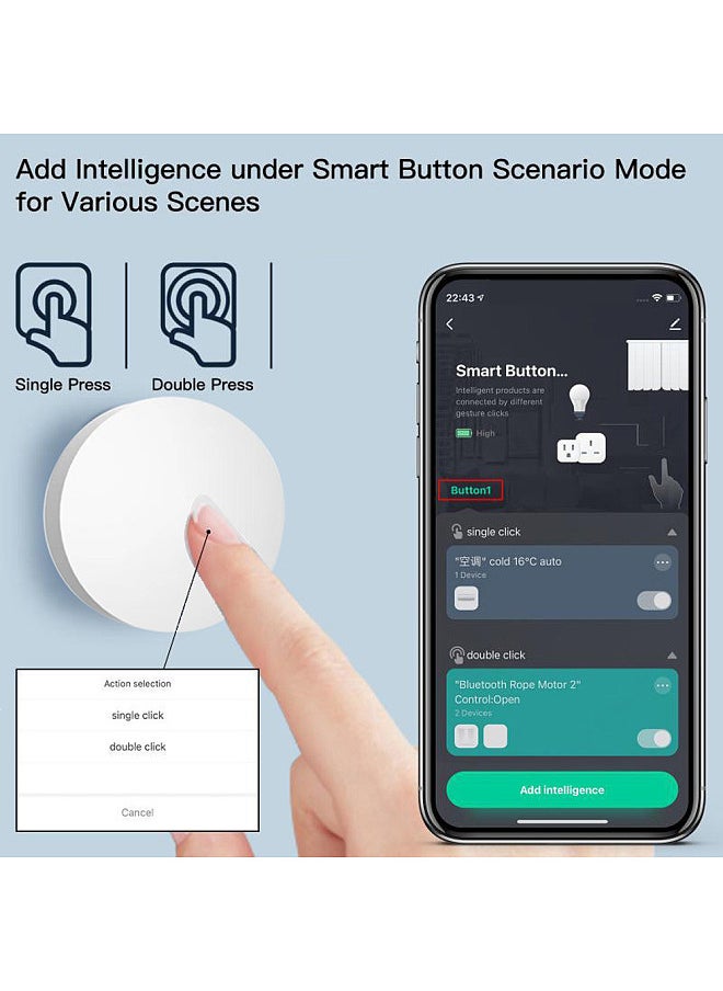 Generic - Zigbee Smart Knob Scene Switch for DIY Home Automation Scene Linkage APP Remote Control Intelligent Light Switch Household Appliances Smart Control - Image 1
