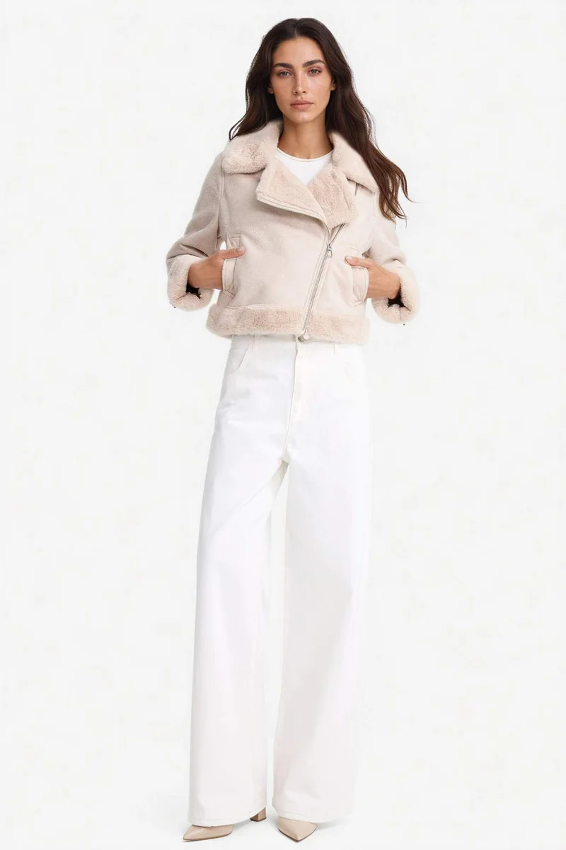 ديفاكتو Regular Fit Faux Fur Lined Coat