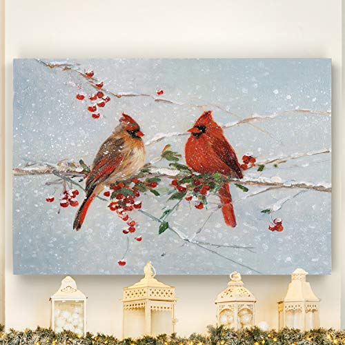 Renditions Gallery Wall Art Pictures & Prints Red Cardinals in Winter Birds Abstract Art Wall Hanging Canvas Prints for Bedroom Dining Living Room Office Home Kitchen Wall Decor - 12"X18" LT18 - Image 5
