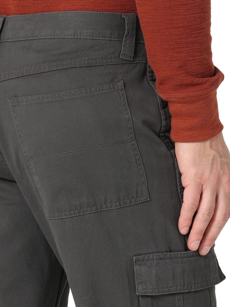 Wrangler Authentics Fleece Lined Cargo Pant, Anthracite Twill, 40W X 30L - Image 4