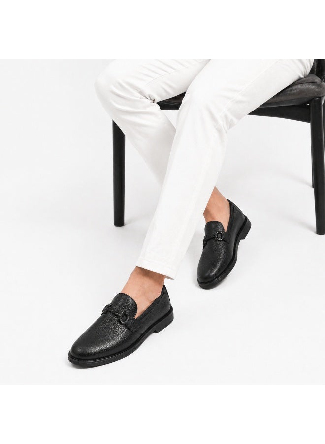 Men's Classic Slip-On Loafer - Genuine Leather, Stylish Metal Accessories, Comfortable Sole and Durable Flexible Base - Image 2
