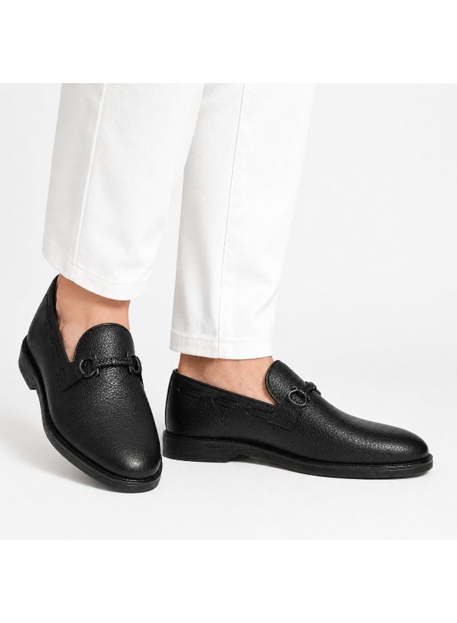Men's Classic Slip-On Loafer - Genuine Leather, Stylish Metal Accessories, Comfortable Sole and Durable Flexible Base - Image 3
