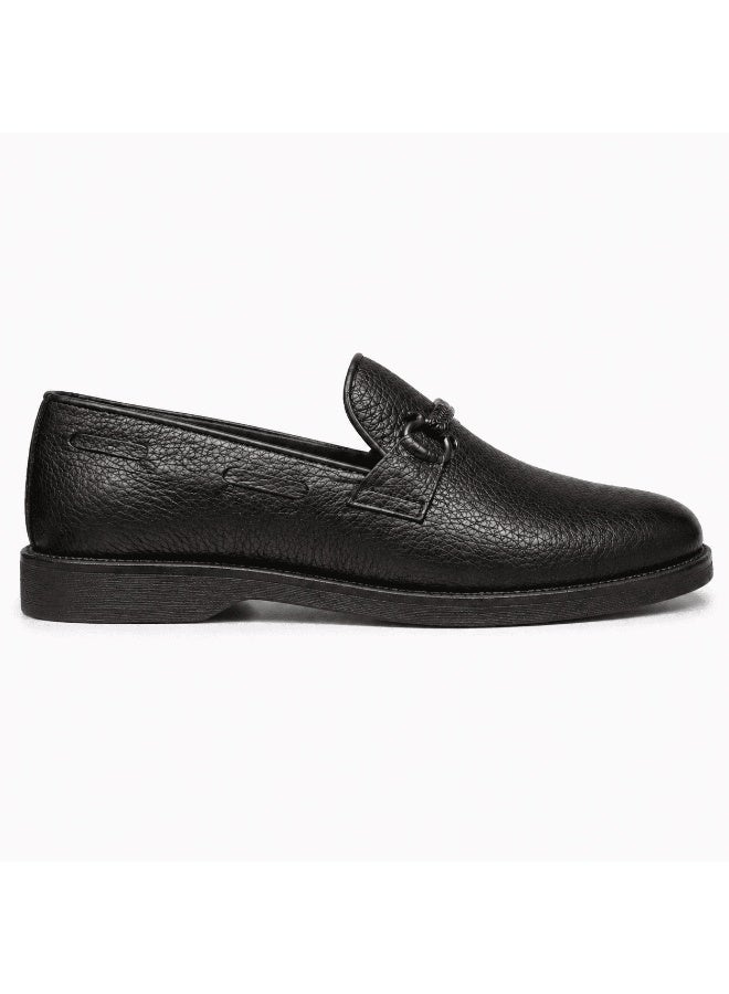 Men's Classic Slip-On Loafer - Genuine Leather, Stylish Metal Accessories, Comfortable Sole and Durable Flexible Base - Image 4