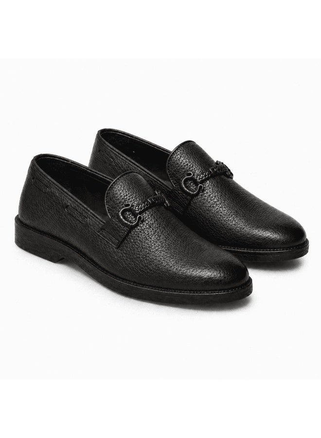 Men's Classic Slip-On Loafer - Genuine Leather, Stylish Metal Accessories, Comfortable Sole and Durable Flexible Base - Image 5