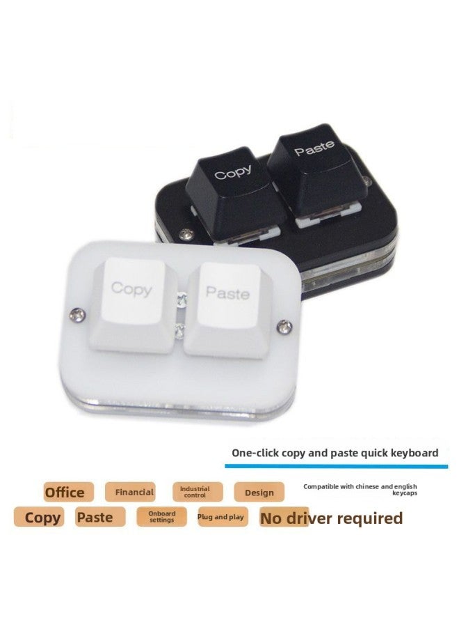 Shortcut Keyboard 2 Keys One Key Copy Paste Mechanical Keyboard Copy Paster Red Axis Black And White Financial Excel 