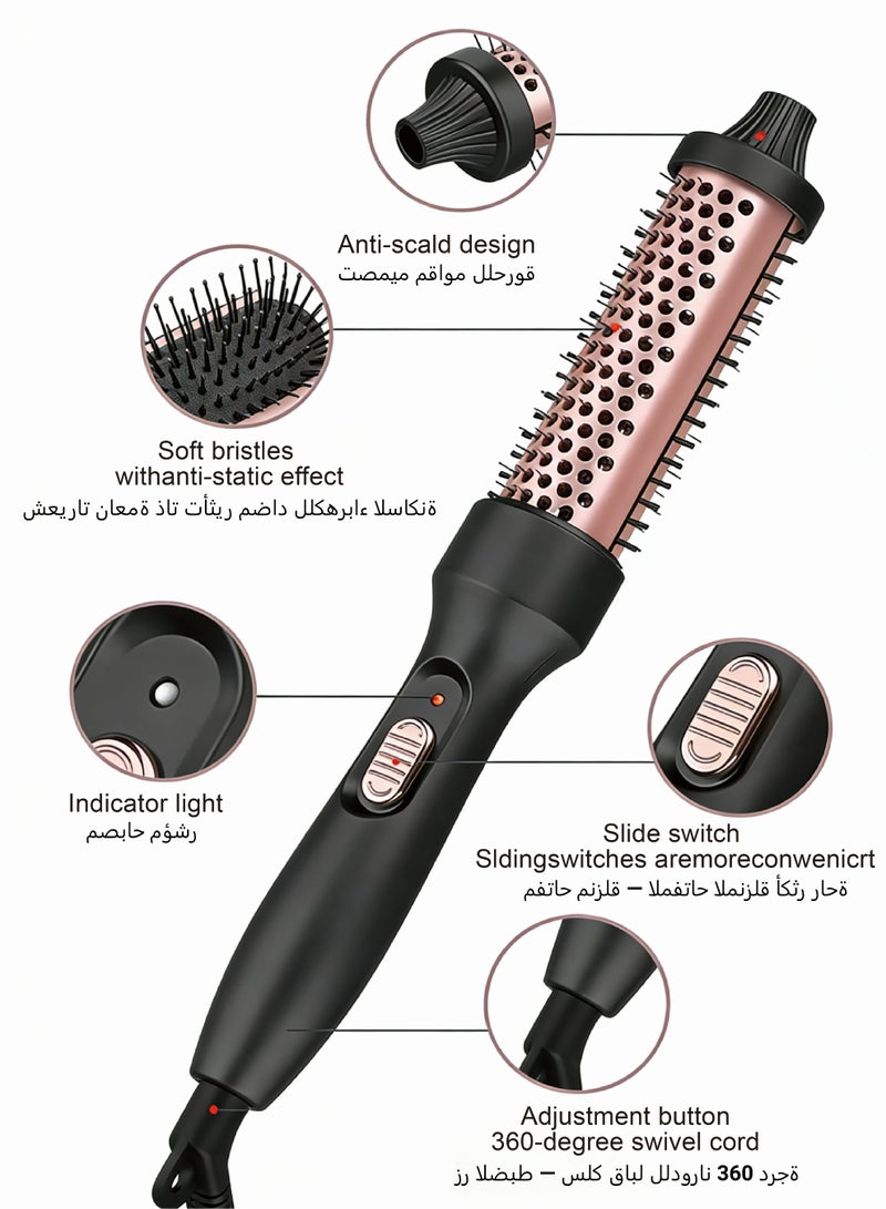 ZONBON Thermal Brush, 32mm Heated Curling Brush for Perfect straight hair & Voluminous Curls - Dual Voltage, 30s Fast Heating, Ceramic Tourmaline Ionic Technology - Image 2