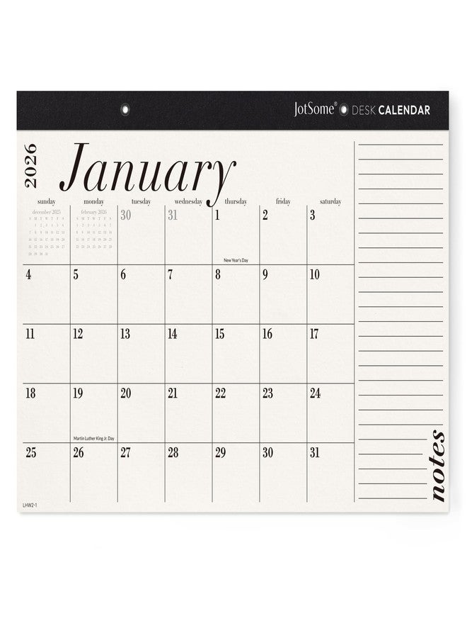 Jotsome Desk Calendar 2026-2027, 18-Month Calendar (17"x12.1") from January 2026 to June 2027, Anti-ink Bleed, Desktop/Wall Calendar with Notes, Large Day Block, for Home & Office Command Center - Image 1