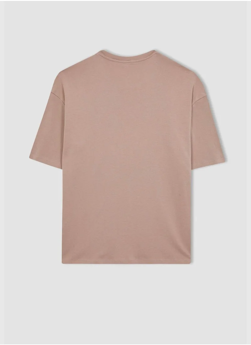 DeFacto Short Sleeve Oversize Fit Crew Neck T-Shirt