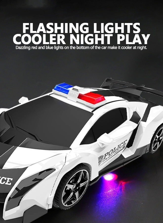 ميكسد تحويل سيارة التحكم عن بعد، تحويل روبوت RC ألعاب السيارات مع 2.4 جيجا هرتز زر واحد تحويل 360 درجة دوران الانجراف سيارة الشرطة، سيارة تشوه 1:18 مقياس - Image 5