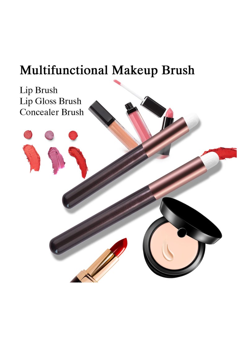 6 Pcs Makeup Brush Set - Lip Brushes, Eyeshadow Applicators, Concealer Wands, and Lip Gloss Tools for Flawless Beauty Application - Image 2