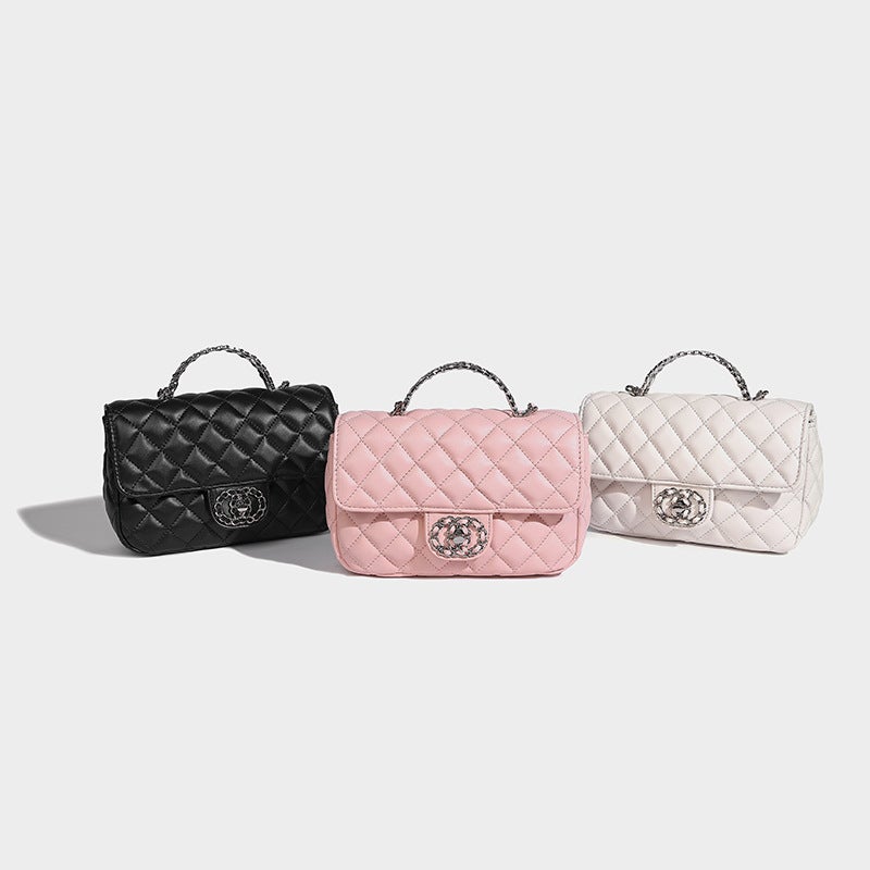 2025 Niche High-End Rhombic Chain Portable Shoulder Crossbody Small Square Bag Fashion Women'S Bag - Image 5