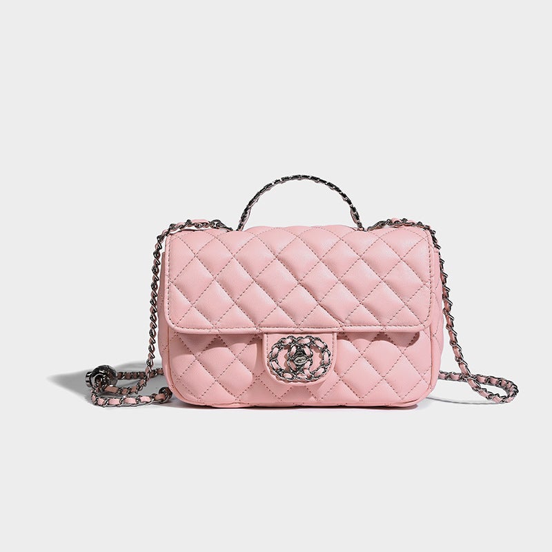 2025 Niche High-End Rhombic Chain Portable Shoulder Crossbody Small Square Bag Fashion Women'S Bag - Image 3