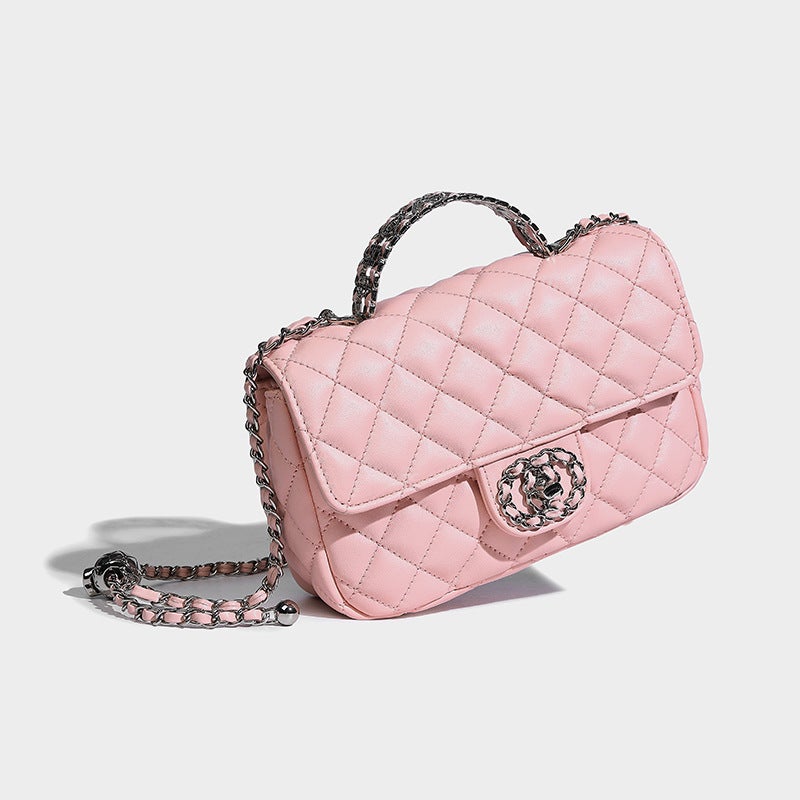 2025 Niche High-End Rhombic Chain Portable Shoulder Crossbody Small Square Bag Fashion Women'S Bag - Image 2