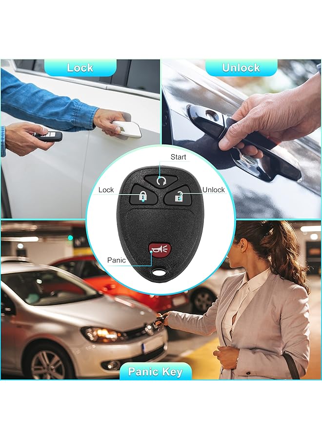 اكس أوتوهاوكس مفتاح سيارة X Autohaux 315 ميجا هرتز Ouc60270 15913421 بدون مفتاح دخول عن بعد لسيارة شيفروليه سيلفرادو وجي إم سي سييرا 1500 2500 3500 2007-2013 بأربعة أزرار - Image 3