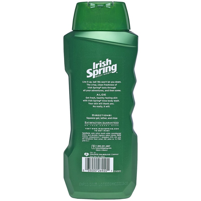 Irish Spring Body Wash, Aloe Vera, 18 Fl Oz (Pack of 4) - Image 2