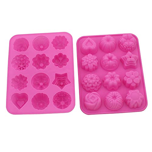 WARMBUY Silicone Molds for Making Bath Bomb, Guest Soap, Jelly, Chocolate, Candy, 2 Pack - Image 2