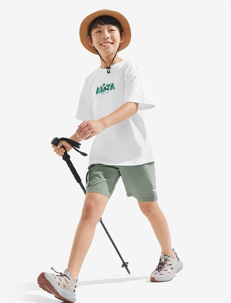 ANTA Kids Panda Tee | 100% Cotton Outdoor T-Shirt/Soft Cotton · Breathable Comfort · Trendy Everyday Style