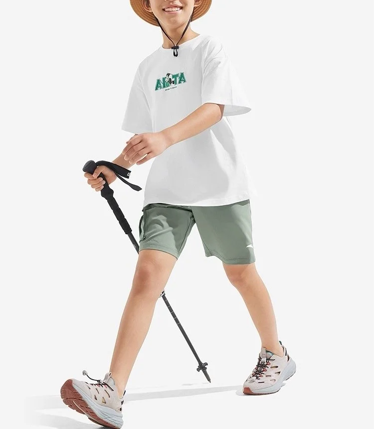 ANTA Kids Panda Tee | 100% Cotton Outdoor T-Shirt/Soft Cotton · Breathable Comfort · Trendy Everyday Style