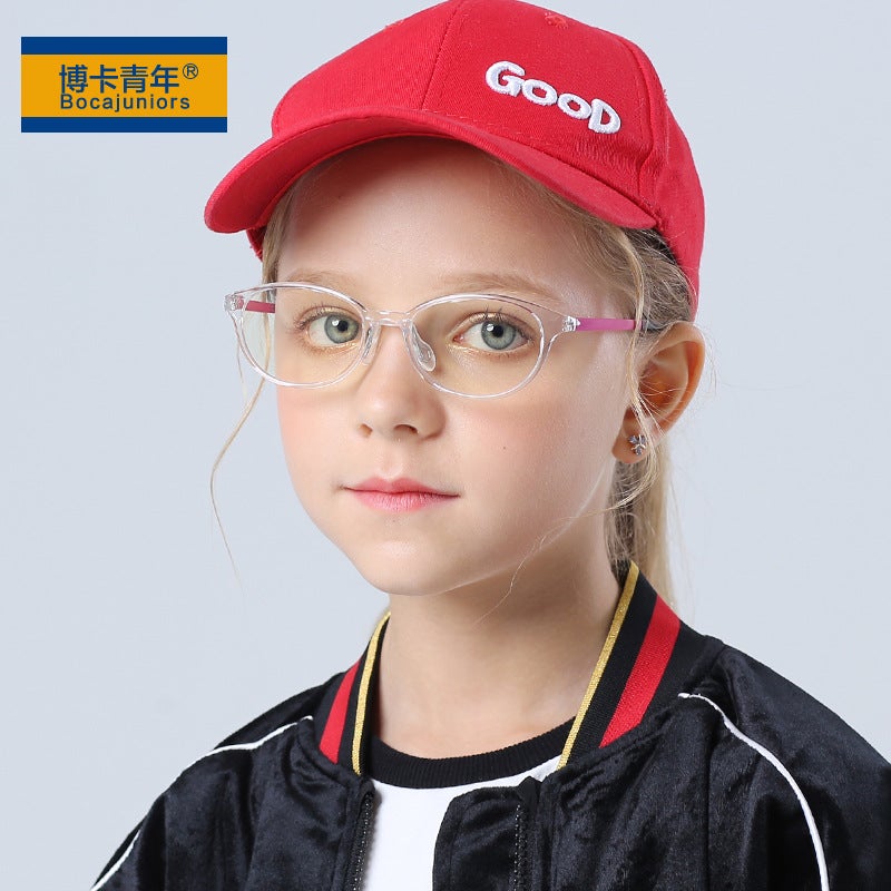 Boca Youth Children'S Anti-Blue Light Tr90 Glasses Frame Children'S Goggles Anti-Blue Light Flat Lens Hy-219 - Image 3