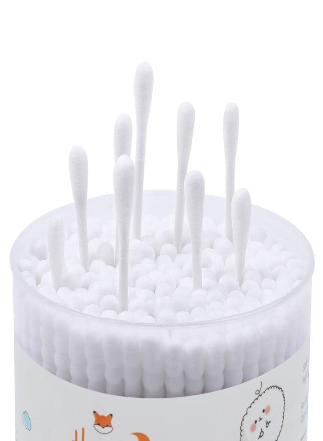 HOMEFOX Cotton Swabs Spiral Slim - 400 Count Organic Cotton Buds Double Side Tightly Wrapped Cotton Tips Paper Stick Soft Gentle Lint-Free Cruelty-Free, Round & Spiral (White) - Image 4