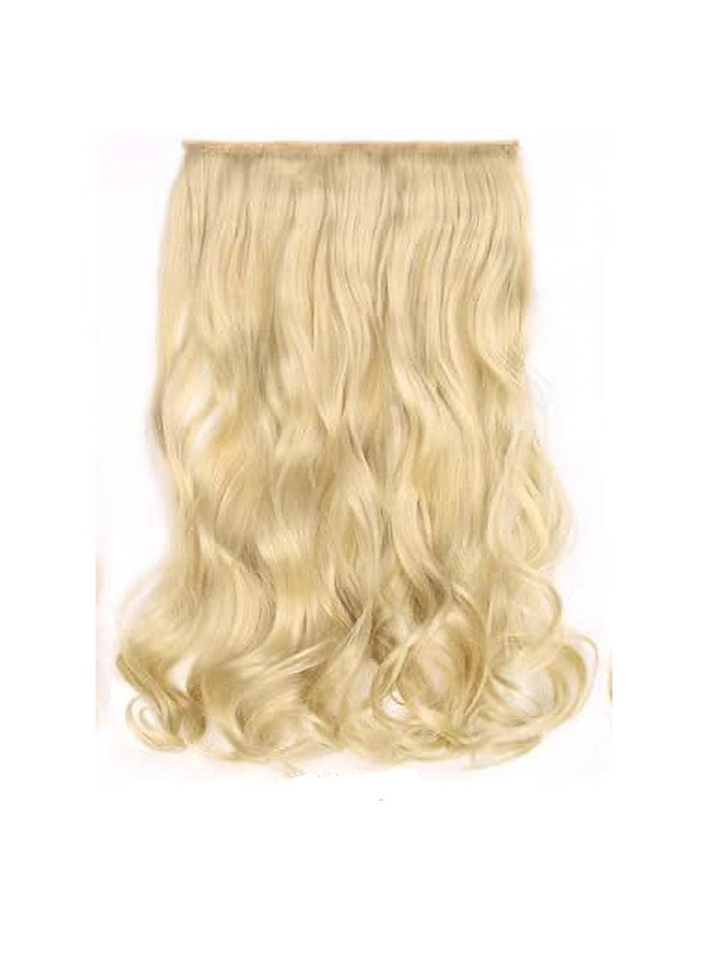 إستيل وصلات شعر بألياف مقاومة للحرارة من قطعة واحدة بطول الرأس بالكامل ومموجة الجسم ، 5 مشابك وصلات شعر بلاستيكية مجعدة ، مناسبة للنساء والفتيات Body Wave BW613 - Image 2