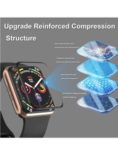 TWEGGON 2pc Pack Apple Watch SE3/SE2/SE 40mm Screen Protector, Full Cover 3D Screen Protector for Apple Watch SE3/SE2/SE/6/5/4 40MM Black/Clear  - Image 5