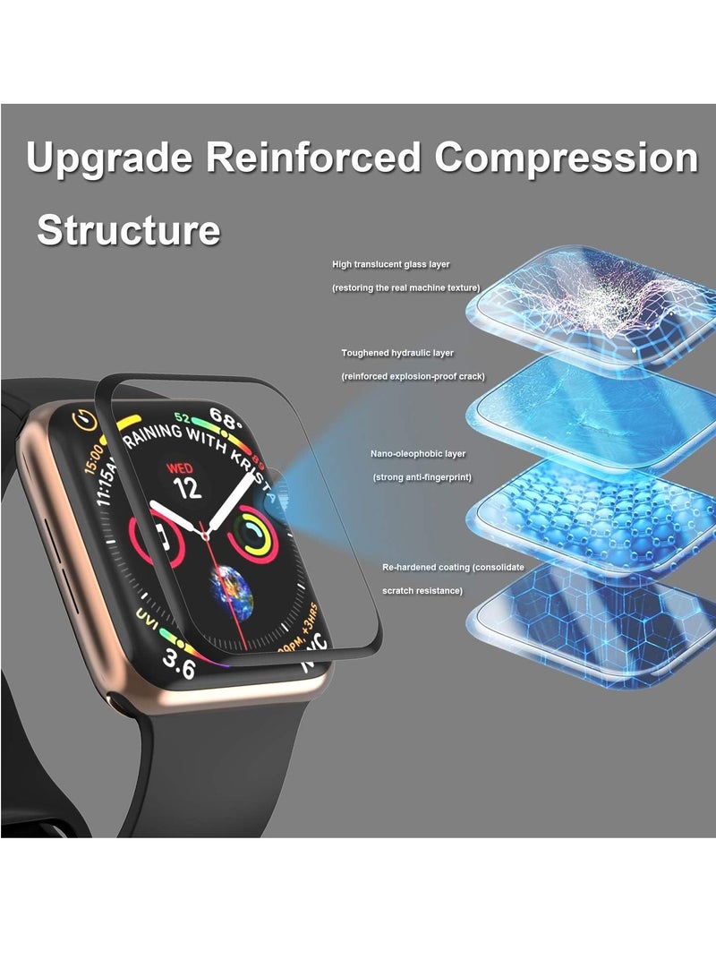 TWEGGON 2pc Pack Apple Watch SE3/SE2/SE 40mm Screen Protector, Full Cover 3D Screen Protector for Apple Watch SE3/SE2/SE/6/5/4 40MM Black/Clear - Image 5