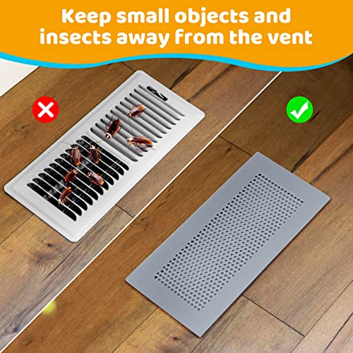 Orzbow Baby Proofing Soft Silicone Vent Cover for Home Wall/Ceiling/Floor Register,Child Proof Floor Air Vent Deflector Cover,Catches Debris Hair & Prevents Creepy Crawlies,Easy Install, Grey,2 Pack - Image 5
