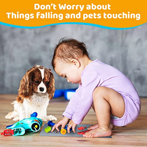 Orzbow Baby Proofing Soft Silicone Vent Cover for Home Wall/Ceiling/Floor Register,Child Proof Floor Air Vent Deflector Cover,Catches Debris Hair & Prevents Creepy Crawlies,Easy Install, Grey,2 Pack - Image 4
