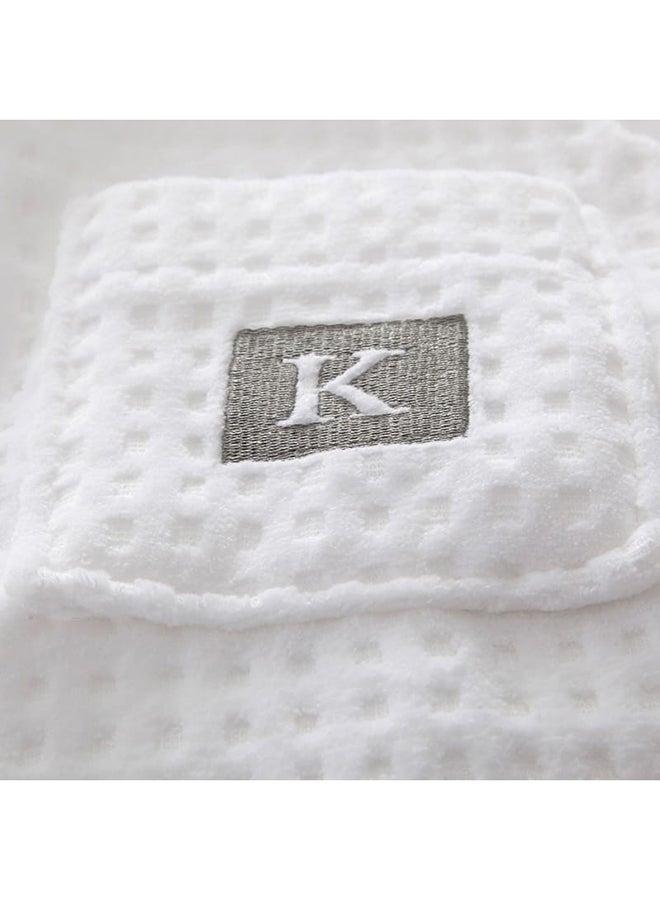 كرز لنن روب حمام قطن ابيض روب كبير طول 114 سم. عرض الخصر 80 سم. عرض الكتفين 55 سم. طول الكم 56 سم. - Image 4