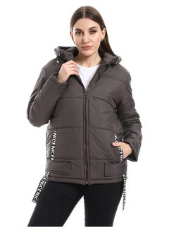 Andora Charcoal Waterproof Zipper Bomber Jacket_Charcoal  - Image 2