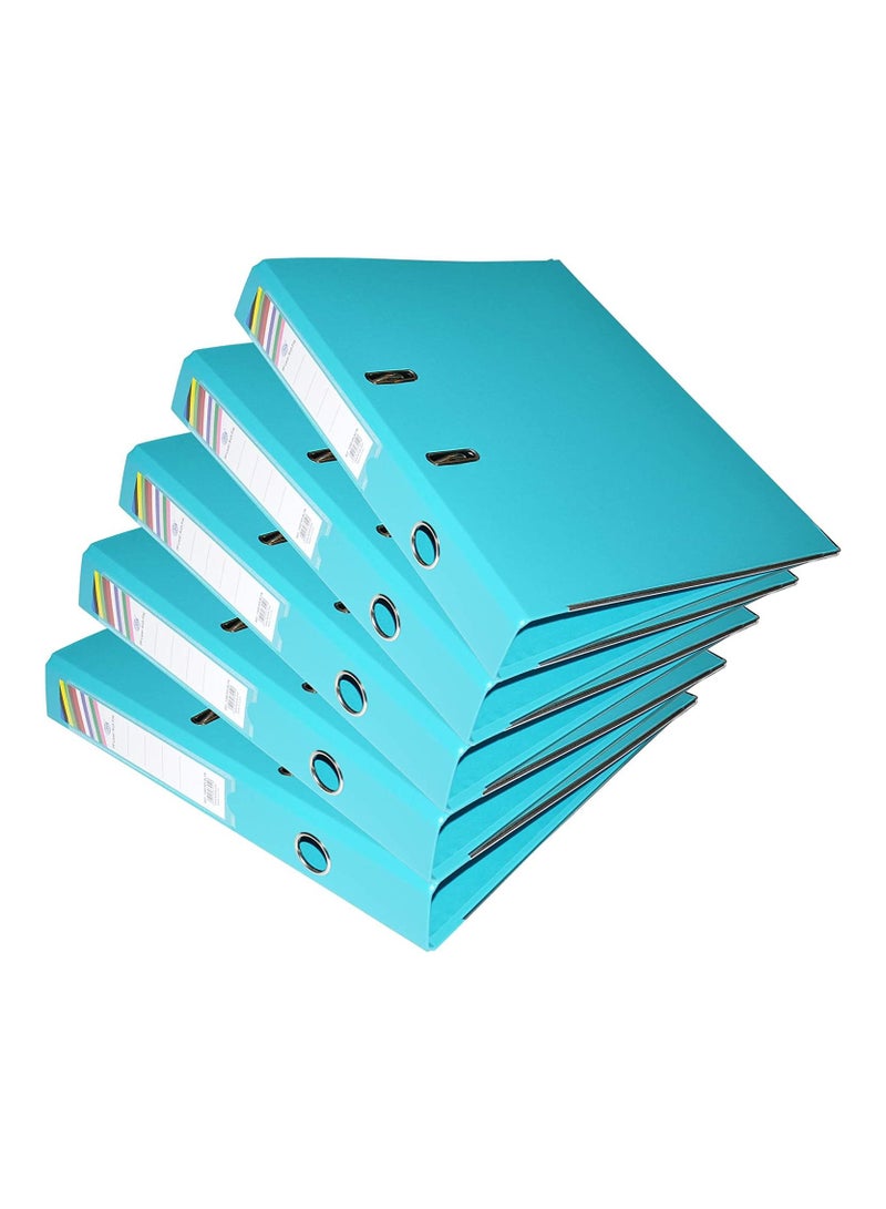 FIS PACK OF 10 PP LEVER ARCH FILE, 4CM, F/S SIZE, LIGHT BLUE, PP ORIGIN GERMANY - FSBF4PLBLFN10 - Image 1