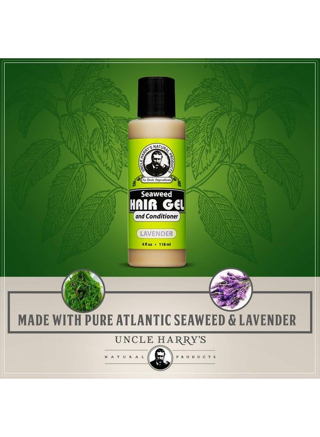 Uncle Harry's Lavender Seaweed Hair Gel & Volumizing Conditioner | 2 In 1 Natural Styling Gel & Hair Moisturizer For Dry Hair Damaged | 100% Pure Hair Care Products For Women & Hair Gel For Men - Image 4