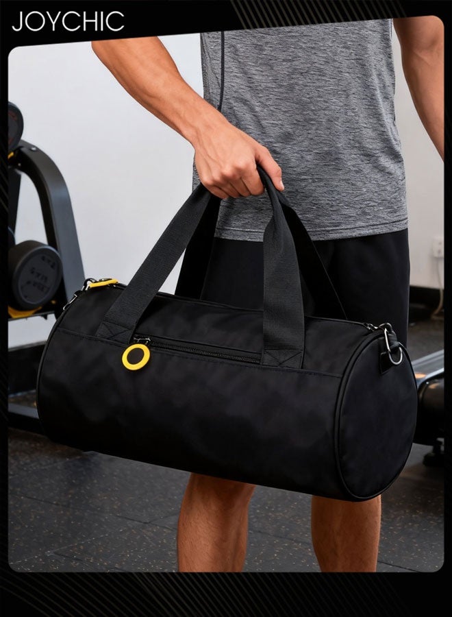 Joychic حقيبة رياضية خفيفة الوزن وعملية مقاومة للماء لتخزين الملابس للسفر، حقيبة مقاومة للاهتراء للجيم للنساء والرجال، للرقص والسباحة واليوغا واللياقة البدنية، باللون الأسود، حجم كبير - Image 1