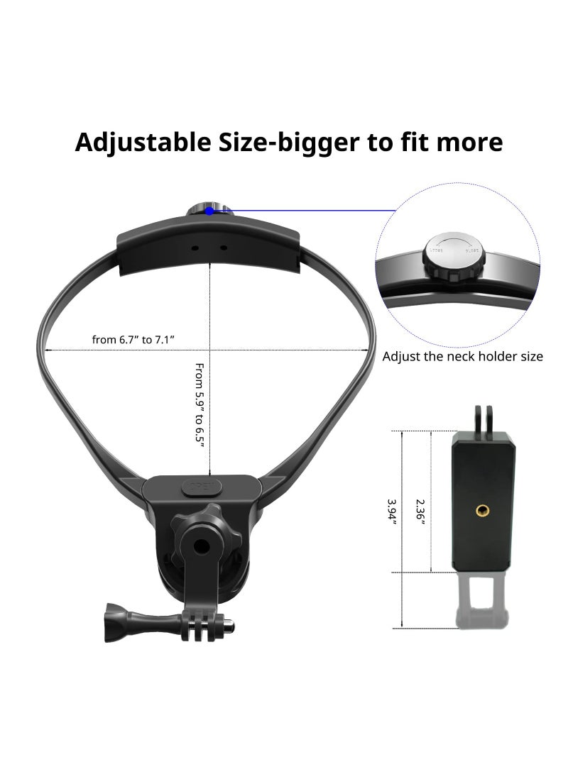 Mobile Phone Chest Mount Strap Holder Anti-Slide Strap Mount POV Selfie Hand Free Necklace Holder for GoPro AKASO DJI Action Camera and Smart Phone Video Record Accessories - Image 4