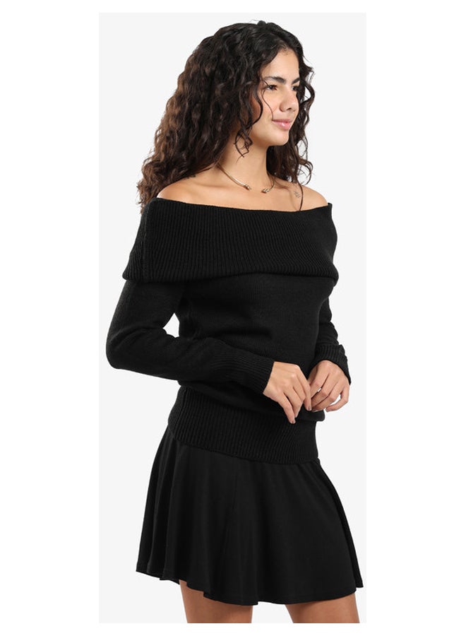 Carina Off-Shoulder Ribbed Pullover - Image 4