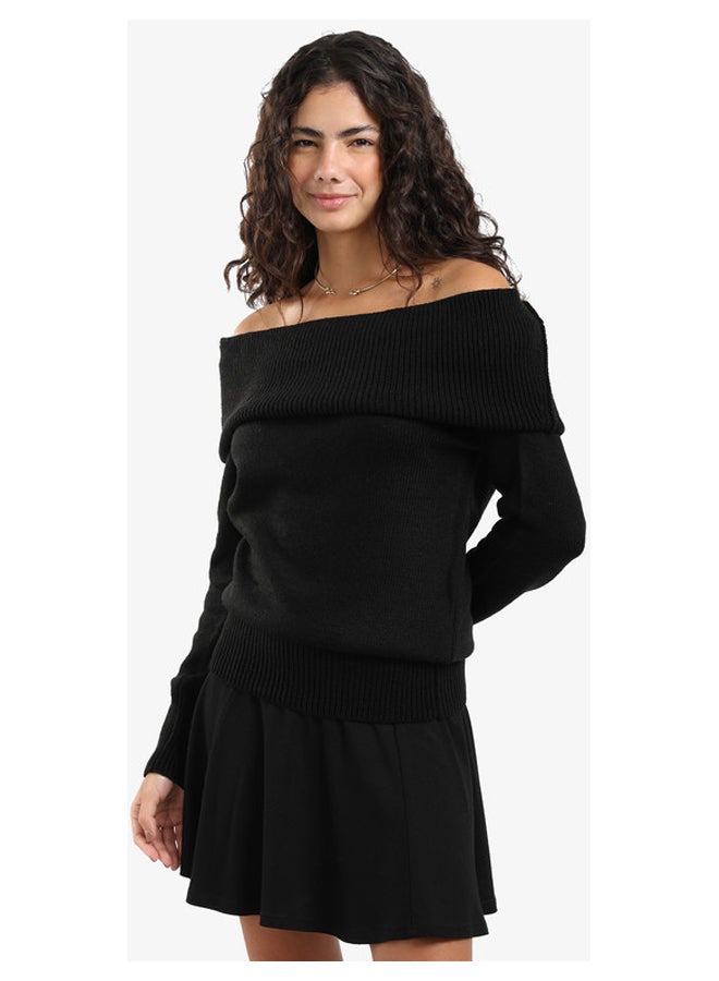 Carina Off-Shoulder Ribbed Pullover - Image 2