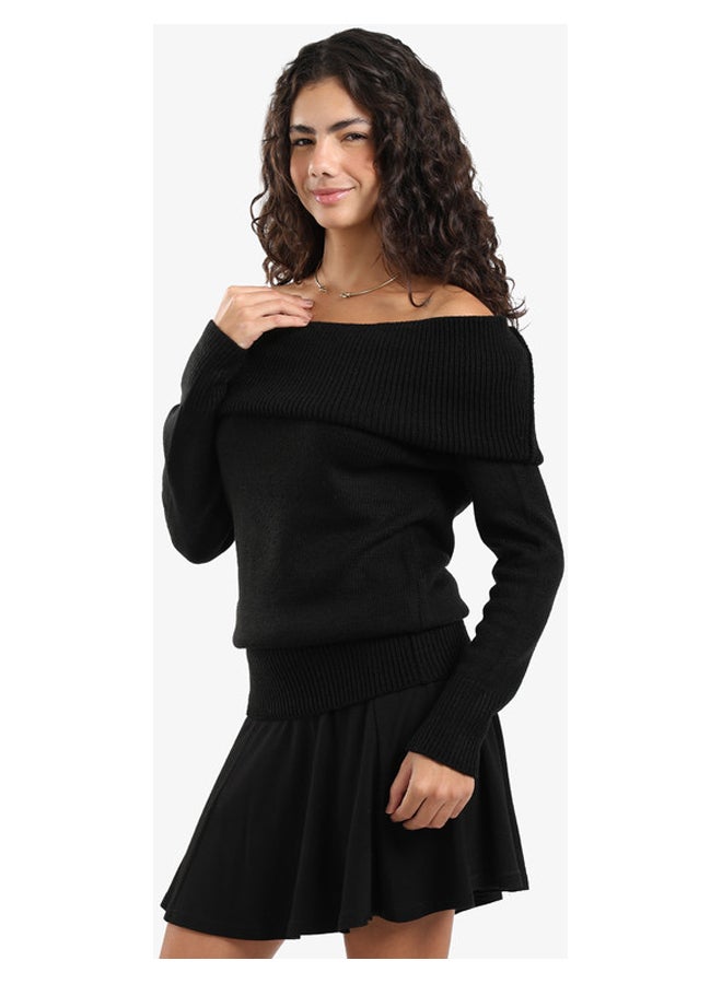 Carina Off-Shoulder Ribbed Pullover - Image 3