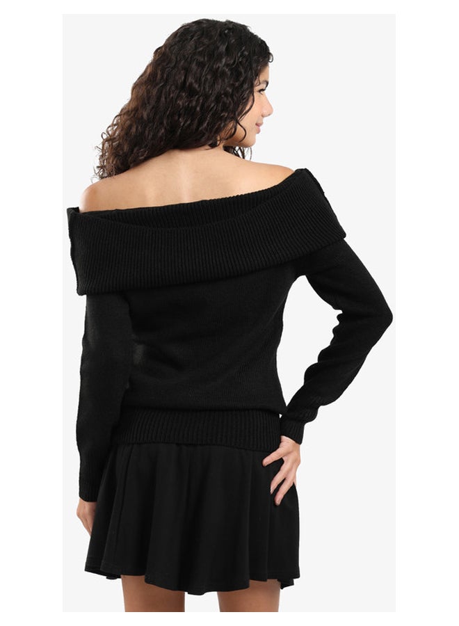 Carina Off-Shoulder Ribbed Pullover - Image 5