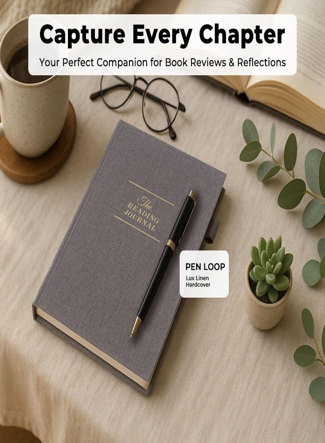 Jxselect Elegant Reading Journal - 60 Book Reviews Logbook with Pen Holder & Back Pocket - Track Your Reading Progress - Ideal Gift for Book Lovers & Avid Readers (Lavender) - Image 2