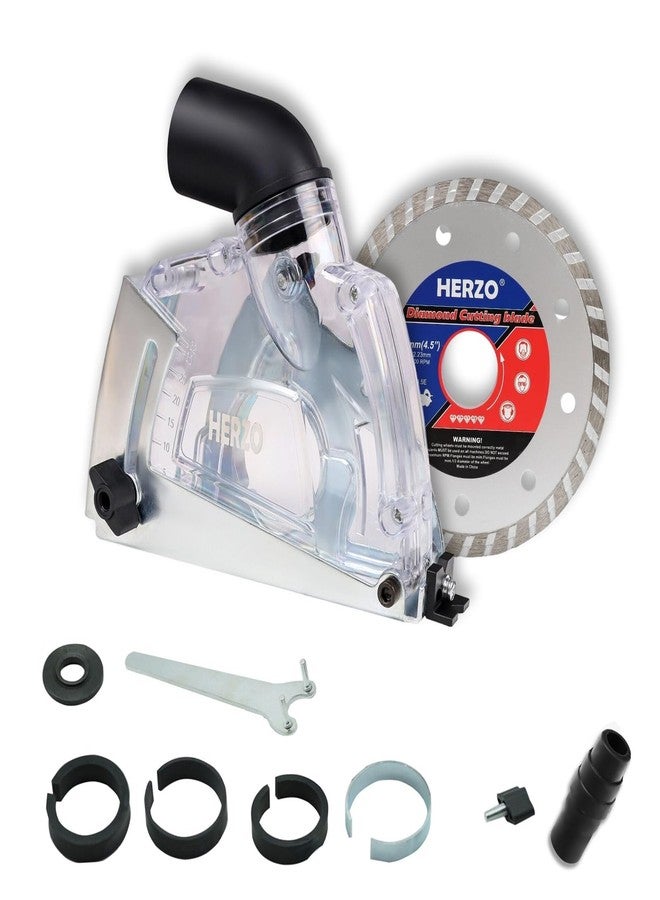 HERZO Cutting Dust Shroud for 5 inch and 4-1/2 inch Angle Grinder - Image 1