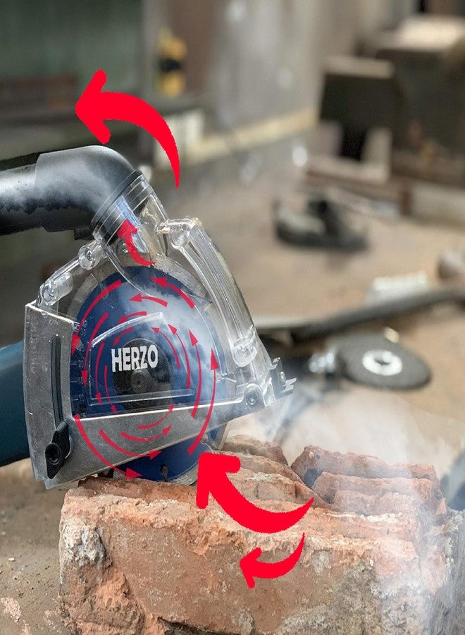 HERZO Cutting Dust Shroud for 5 inch and 4-1/2 inch Angle Grinder - Image 4