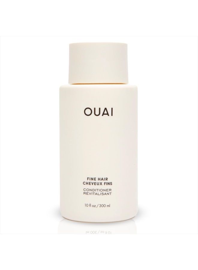Ouai Fine Conditioner - Lightweight Conditioner for Softness, Bounce & Volume - Made with Keratin and Biotin - Free of Parabens, Sulfates & Phthalates - 10 fl oz - Image 1