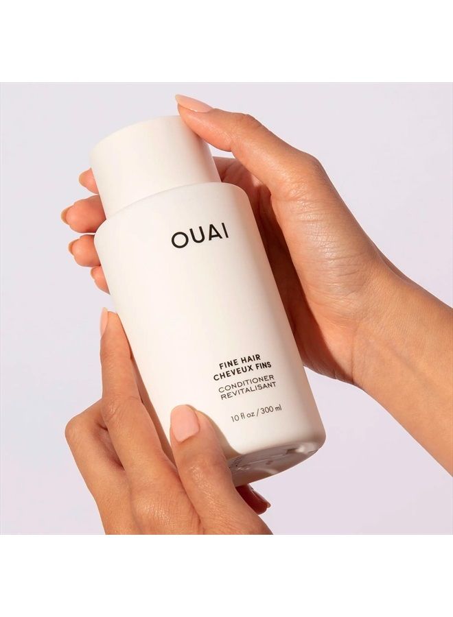 Ouai Fine Conditioner - Lightweight Conditioner for Softness, Bounce & Volume - Made with Keratin and Biotin - Free of Parabens, Sulfates & Phthalates - 10 fl oz - Image 5