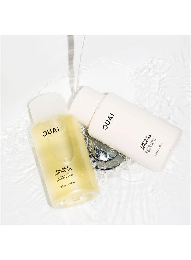 Ouai Fine Conditioner - Lightweight Conditioner for Softness, Bounce & Volume - Made with Keratin and Biotin - Free of Parabens, Sulfates & Phthalates - 10 fl oz - Image 4