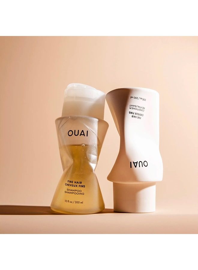 Ouai Fine Conditioner - Lightweight Conditioner for Softness, Bounce & Volume - Made with Keratin and Biotin - Free of Parabens, Sulfates & Phthalates - 10 fl oz - Image 3