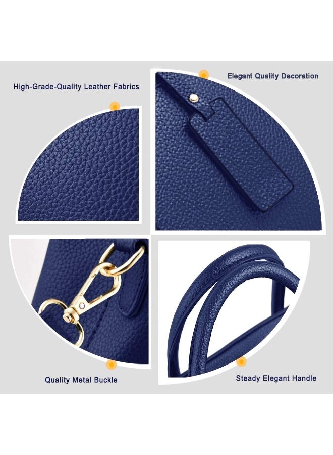 Women's Xmqb888 Utility Tote Handbag with Shoulder Strap, Blue, 1 Pack - Image 5