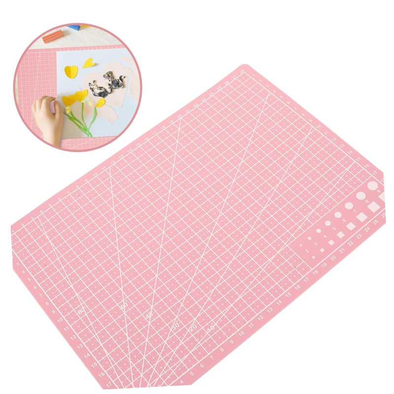 Double Sided Self Healing Cutting Mat 60x45cm Green For Crafting Sewing And DIY - Image 3