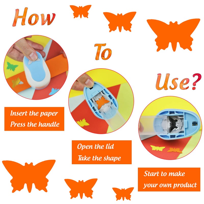 Ecohu Butterfly Punch Cutter 1-inch, Paper Punches, Craft Lever Punch Handmade, Hole Shape for Paper Crafting, Scrapbook, Cards Decoration, DIY Arts. - Image 4