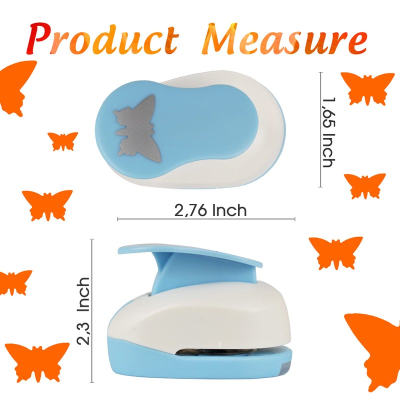 Ecohu Butterfly Punch Cutter 1-inch, Paper Punches, Craft Lever Punch Handmade, Hole Shape for Paper Crafting, Scrapbook, Cards Decoration, DIY Arts. - Image 2